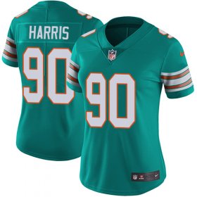 Wholesale Cheap Nike Dolphins #90 Charles Harris Aqua Green Alternate Women\'s Stitched NFL Vapor Untouchable Limited Jersey