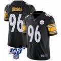 Wholesale Cheap Men's Pittsburgh Steelers #96 Isaiah Buggs Limited Black 100th Vapor Jersey
