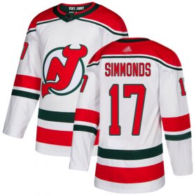 Wholesale Cheap Adidas Devils #17 Wayne Simmonds White Alternate Authentic Stitched NHL Jersey