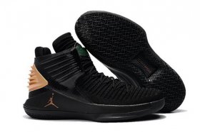 Wholesale Cheap Air Jordan 32 XXXII Shoes Black/Gold