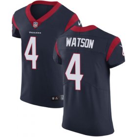 Wholesale Cheap Nike Texans #4 Deshaun Watson Navy Blue Team Color Men\'s Stitched NFL Vapor Untouchable Elite Jersey