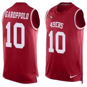 Wholesale Cheap Nike 49ers #10 Jimmy Garoppolo Red Team Color Men's Stitched NFL Limited Tank Top Jersey