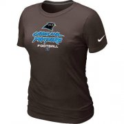Wholesale Cheap Women's Nike Carolina Panthers Critical Victory NFL T-Shirt Brown