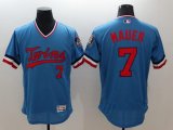 Wholesale Cheap Twins #7 Joe Mauer Light Blue Flexbase Authentic Collection Cooperstown Stitched MLB Jersey