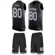 Wholesale Cheap Nike Raiders #80 Jerry Rice Black Team Color Men's Stitched NFL Limited Tank Top Suit Jersey