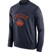 Wholesale Cheap Men's Chicago Bears Nike Navy Circuit Alternate Sideline Performance Sweatshirt