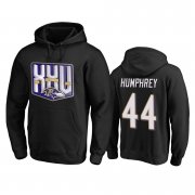 Wholesale Cheap Baltimore Ravens #44 Marlon Humphrey Men's Black Team 25th Season Pullover Hoodie