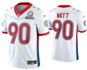 Wholesale Cheap Men\'s Pittsburgh Steelers #90 TJ Watt White 2022 Pro Bowl Vapor Untouchable Stitched Limited Jersey