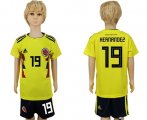 Wholesale Cheap Colombia #19 Hernandez Home Kid Soccer Country Jersey