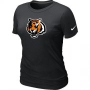 Wholesale Cheap Women's Cincinnati Bengals Team Logo T-Shirt Black
