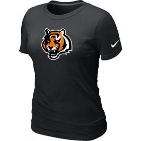 Wholesale Cheap Women\'s Cincinnati Bengals Team Logo T-Shirt Black