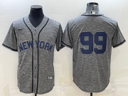 Wholesale Cheap Men's New York Yankees #99 Aaron Judgey No Name Grey Gridiron Cool Base Stitched Jersey