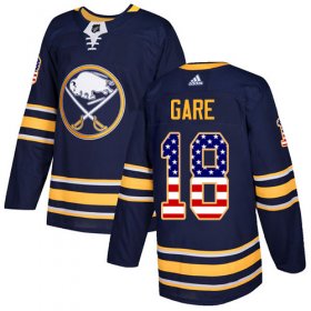 Wholesale Cheap Adidas Sabres #18 Danny Gare Navy Blue Home Authentic USA Flag Stitched NHL Jersey