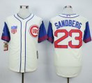 Wholesale Cheap Cubs #23 Ryne Sandberg Cream/Blue 1942 Turn Back The Clock Stitched MLB Jersey