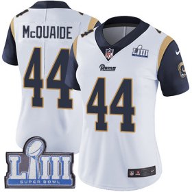 Wholesale Cheap Nike Rams #44 Jacob McQuaide White Super Bowl LIII Bound Women\'s Stitched NFL Vapor Untouchable Limited Jersey