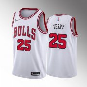 Wholesale Cheap Men's Chicago Bulls #25 Dalen Terry White Stitched Basketball Jersey