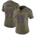 Wholesale Cheap Nike Ravens #99 Matthew Judon Olive Women's Stitched NFL Limited 2017 Salute To Service Jersey