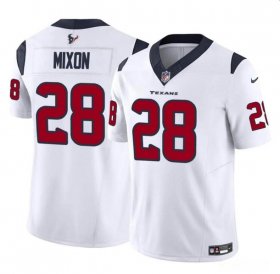 Cheap Men\'s Houston Texans #28 Joe Mixon White 2024 F.U.S.E. Vapor Untouchable Football Stitched Jersey