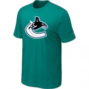 Wholesale Cheap Vancouver Canucks Big & Tall Logo Teal Green NHL T-Shirt
