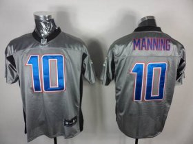 Wholesale Cheap Giants #10 Eli Manning Grey Shadow Stitched NFL Jersey
