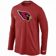 Wholesale Cheap Nike Arizona Cardinals Logo Long Sleeve T-Shirt Red