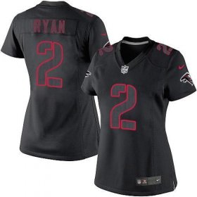 Wholesale Cheap Nike Falcons #2 Matt Ryan Black Impact Women\'s Stitched NFL Limited Jersey
