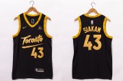 Wholesale Cheap Men's Toronto Raptors #43 Pascal Siakam Black 2021 Nike City Edition Swingman Jersey With The Sponsor Logo