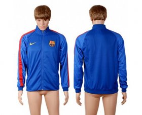 Wholesale Cheap Barcelona Soccer Jackets Blue
