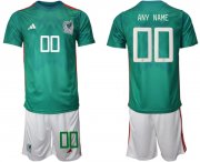 Wholesale Men's Mexico Custom Green Home Soccer Jersey Suit