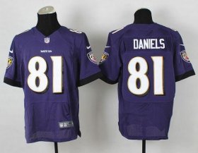Wholesale Cheap Nike Ravens #81 Owen Daniels Purple Team Color Men\'s Stitched NFL New Elite Jersey