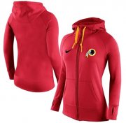 Wholesale Cheap Women's Nike Washington Redskins Full-Zip Performance Hoodie Red_2