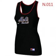 Wholesale Cheap Women's Nike New York Mets Tri-Blend Racerback Stretch Tank Top Black