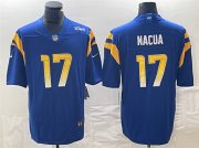 Cheap Men's Los Angeles Rams #17 Puka Nacua Blue Vapor Untouchable Limited Football Stitched Jersey