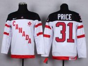 Wholesale Cheap Team Canada #31 Carey Price White 100th Anniversary Stitched Youth NHL Jersey