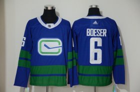 Wholesale Cheap Adidas Canucks #6 Brock Boeser Blue Alternate Authentic Stitched NHL Jersey