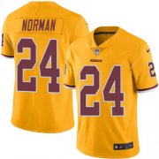 Wholesale Cheap Nike Redskins #24 Josh Norman Gold Youth Stitched NFL Limited Rush Jersey