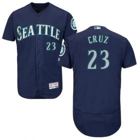Wholesale Cheap Mariners #23 Nelson Cruz Navy Blue Flexbase Authentic Collection Stitched MLB Jersey