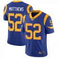 Wholesale Cheap Nike Rams #52 Clay Matthews Royal Blue Alternate Men's Stitched NFL Vapor Untouchable Limited Jersey