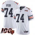 Wholesale Cheap Nike Bears #74 Germain Ifedi White Alternate Men's Stitched NFL Vapor Untouchable Limited 100th Season Jersey