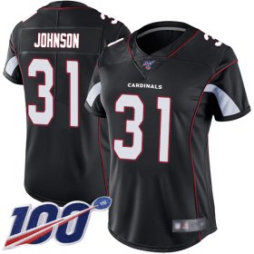 Wholesale Cheap Nike Cardinals #31 David Johnson Black Alternate Women\'s Stitched NFL 100th Season Vapor Limited Jersey