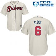 Wholesale Cheap Braves #6 Bobby Cox Cream Cool Base Stitched Youth MLB Jersey