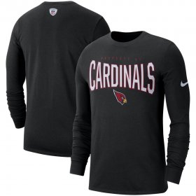 Wholesale Cheap Arizona Cardinals Nike Sideline Property Of Performance Long Sleeve T-Shirt Black