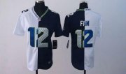 Wholesale Cheap Nike Seahawks #12 Fan Steel Blue/White Women's Stitched NFL Elite Split Jersey