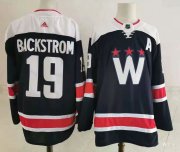 Wholesale Cheap Men's Washington Capitals #19 Nicklas Backstrom NEW Navy Blue Adidas Stitched NHL Jersey