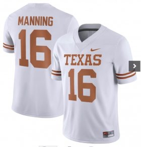 Wholesale Cheap Men\'s Texas Longhorns #16 Arch Manning White Stitched Jersey