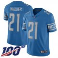 Wholesale Cheap Nike Lions #21 Tracy Walker Blue Team Color Men's Stitched NFL 100th Season Vapor Untouchable Limited Jersey