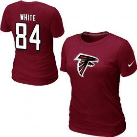 Wholesale Cheap Women\'s Nike Atlanta Falcons #84 Roddy White Name & Number T-Shirt Red