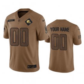 Wholesale Cheap Men\'s Cleveland Browns Active Player Custom 2023 Brown Salute To Service Limited Football Stitched Jersey