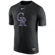 Wholesale Cheap Colorado Rockies Nike Authentic Collection Legend Logo 1.5 Performance T-Shirt Black