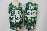Wholesale Cheap Men's Boston Celtics #33 Larry Bird Green Tear Up Pack Mitchell & Ness Swingman Jeresy